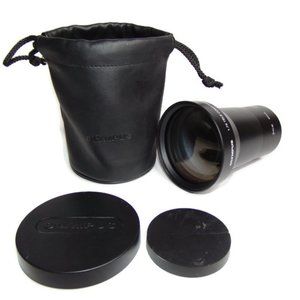 Olympus 1.7x Tele Conversion 55mm Camera Lens Spacer Ring 4.5" Case Caps